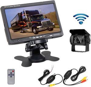 RC 12V 24V Car Backup Camera Rear View Wireless IR Night Vision Backup Camera Waterproof Kit +7" 7 Inch TFT LCD Rear view Monitor Waterproof For Truck/Van/Campers