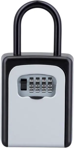 Key Lock Box Combination Key Storage Lock Box with Resettable Code Portable Key Safe Box Door Knob or Wall Mount Outside for Realtors Contractors Kids Spare Key Storage Box