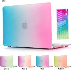 MacBook Pro Retina 13 inch Case Werleo 2in1 Matte Rubberized Rainbow Colorful Hard Case Protective Cover + Keyboard Skin For Macbook Pro 13.3" Retina Model A1425 / A1502