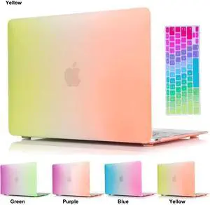 Werleo MacBook Pro 13 Case 2018 2017 2016 Release Model A1989 A1706 A1708 Matte Rainbow Colorful Plastic Hard Shell Protective Cover with Keyboard Skin For MacBook Pro 13 Inch with / Without Touch Bar