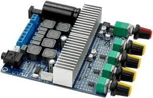 WERLEO  DC12V-24V 2.1 Channel TPA3116 Subwoofer Amplifier Board High Power Bluetooth Audio Amplifier Board 2 x 50W+100W