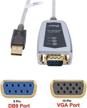 DTECH 6 Feet USB to RS422 RS485 Serial Port Converter Adapter Cable with FTDI Chip Supports Windows 10 8 7 XP Mac