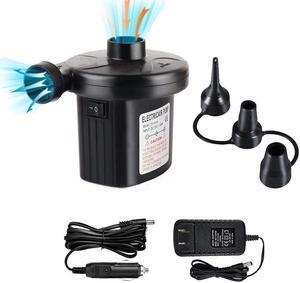 Werleo Electric Air Pump 2 in 1 Portable Air Mattress Pump Universal Quick-Fill Inflator Deflator with 3 Nozzles for Outdoor Camping Air Mattress Beds Boats