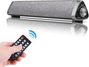 Bluetooth Sound Bar Wired and Wireless Home Theater TV Triangle Speaker Bar with Remote Control TF Card Surround SoundBar for TV / PC / Phones  /Tablets - 2 X 5W Compact Sound Bar 2.0 Channel