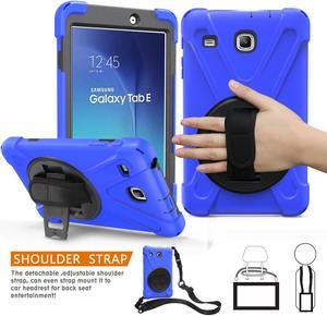 Werleo Samsung Galaxy Tab E 8.0 T377 Case Armor Rugged Sturdy Shockproof Heavy Duty Durable Protective Cover with Stand / Hand Strap / Shoulder Strap for SM-T377A/ SM-T377V/ SM-T377P