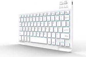 WERLEO  Universal Slim Portable Wireless Bluetooth 3.0 7 Colors Backlit Keyboard with Built in Rechargeable Battery Black