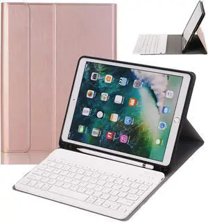 Werleo iPad Pro 10.5 Keyboard Case with Pencil Holder for iPad Pro 10.5 inch A1701 / A1709 Smart Stand PU Leather Case with Detachable Wireless Bluetooth Keyboard Auto Sleep Sleep Protective Cover