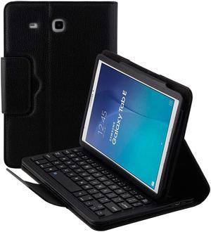 Detachable Keyboard Case for Samsung Galaxy Tab E SM-T560 9.6 Tablet Slim Leather Magnetic Removable Wireless Bluetooth Keyboard Smart Cover Protective Stand Book Folio Multiple Angle