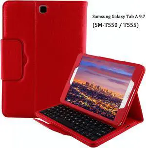 Keyboard Case for Samsung Galaxy Tab A 9.7 SM-T550 / T555 Detachable Magnetic Removable Wireless Bluetooth Keyboard Cover Auto Sleep Wake with Stand Folio Slim Fit Premium PU Leather Case