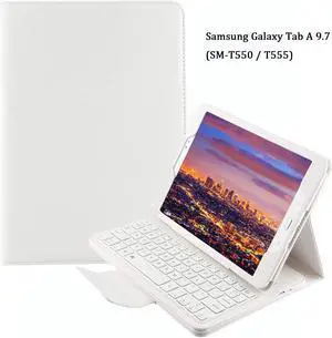 Keyboard Case for Samsung Galaxy Tab A 9.7 SM-T550 / T555 Detachable Magnetic Removable Wireless Bluetooth Keyboard Cover Auto Sleep Wake with Stand Folio Slim Fit Premium PU Leather Case