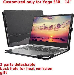Compatible with Lenovo Yoga 530 14 Inch Case Cover Sleeve PU Leather Folio Protective Cover for Lenovo Yoga 530 14" Tablet