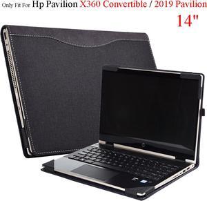 Detachable Case For Hp 2019 Pavilion 14" Laptop Sleeve Cover For Hp Pavilion X360 Convertible 14 Inch PU Leather Protective Notebook Case