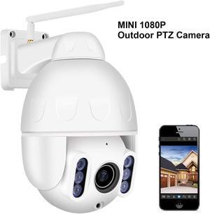 Werleo Mini 1080P Outdoor WiFi Security Camera 4X Optical PTZ Auto Focus 30m Night Vision 150° Viewing Angle External SD Card Slot IP65 Weatherproof