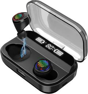 Wireless Earbuds Werleo Bluetooth Earbuds with Charging Display Bluetooth Headset Wireless Earphones IPX7 Waterproof Bluetooth 5.0 Hi-Fi Stereo Sound with 4000mAH Charging Case