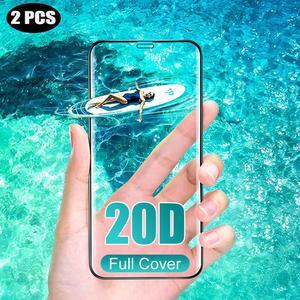 2PCS 20D Curved Edge Full Cover Tempered Glass Screen Protector For Apple iPhone 8 Protection Film