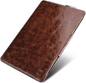 Surface Pro 6 Case New Surface Pro 2017 Leather Case Genuine Leather Magnetic Snap with Kickstand / Keyboard Cover & Pen Holder Folio Flip Case for Microsoft Surface Pro 4 / Pro 5 / Pro 6