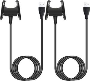 Werleo Compatible Fitbit Charge 3 Charger Cable 3.3Ft Replacement USB Charging Cable Charging Cord with Cable Cradle Dock Adapter Compatible Fitbit Charge 3 HR Fitness Tracker Smart Watch - 2 Pack