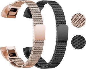 Werleo 2PCS Stainless Steel Replacement Bands Strap Compatible with Fitbit Alta and Fitbit Alta HR