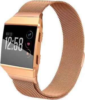 Werleo Compatible with Fitbit Ionic Bands Metal Stainless Steel Small & Large Strap Comfortable Adjustable Closure Wrist Sport Band Replacement for Fitbit Ionic Smart Watch