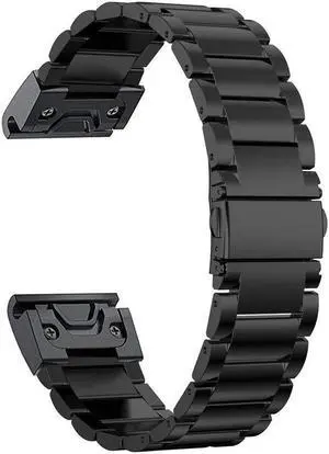Werleo Fenix 5X / Fenix 5X Plus Bands 26mm Quick Release Easy Fit Stainless Steel Metal Bands Replacement Strap Bracelet for Garmin Fenix 5X / 5X Plus / Fenix 3 / 3 HR / Quatix 3 / D2 / Tactix