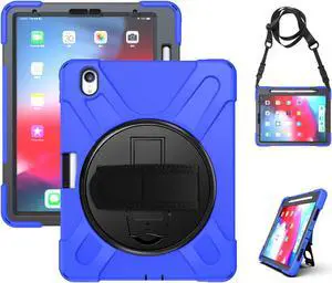 Werleo iPad Pro 11 Case 2018 with Pencil Holder - Support Apple Pencil Charging - 360 Degree Swivel Stand / Hand Strap - Slim Heavy Duty Shockproof Rugged High Impact Full Body Protective Case Cover
