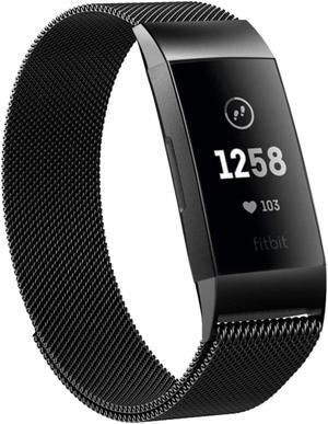 Metal Bands For Charge 3 SE / Fitbit Charge 3 Band Women Men Small Large Breathable Stainless Steel Replacement Band Wrist Straps for Fitbit Charge 3 / Charge 3 SE Fitness Tracker Smart Watch