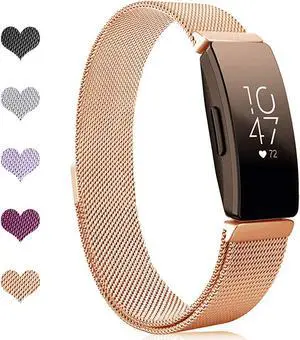 Werleo Bands Compatible with Fitbit Inspire HR Bands / Fitbit Inspire Band,Inspire hr Metal Stainless Steel Magnetic Men Women Replacement Bands for Fitbit Inspire & Inspire HR Fitness Tracker