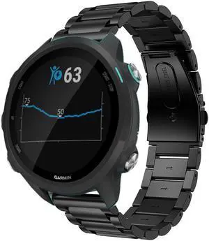 Werleo Compatible for Garmin Vivoactive 3 Watch Band 20mm Stainless Steel Watch Strap for Garmin Forerunner 645 / Forerunner 245 / Samsung Galaxy Watch 42mm / Galaxy Watch Active 40mm Smart Watch