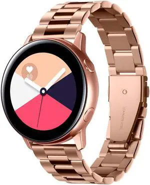 Werleo Stainless Steel Metal Band Bracelet Strap Compatible with Samsung Galaxy Watch 42mm / Ticwatch E / Galaxy Watch Active 40mm / Gear S2 Classic