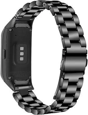 Werleo Compatible with Samsung Galaxy Fit SM-R370 Bands Galaxy Fit Watch Band Solid Stainless Steel Metal Replacement Bracelet Strap fit Galaxy Fit SM-R370 Smart Watch