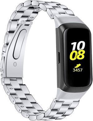 Werleo Compatible with Samsung Galaxy Fit SM-R370 Bands Galaxy Fit Watch Band Solid Stainless Steel Metal Replacement Bracelet Strap fit Galaxy Fit SM-R370 Smart Watch