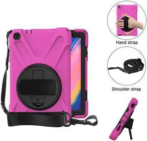 Werleo Heavy Duty Case Cover Compatible with Samsung Galaxy Tab A 8.0 2019 SM-P200 SM-P205 with Swivel Stand