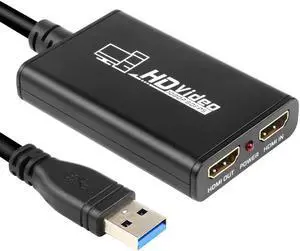 Werleo HDMI Game Video Capture Devices Full HD USB 3.0 to HDMI Live Game Video Capture Card 1080P Recording Box HDMI in HDMI Out Adapter Video & Audio Grabber for Xbox PS4