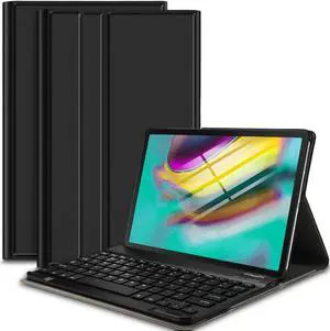 Wireless Bluetooth Keyboard Case for Samsung Galaxy Tab S6 10.5 Inch SM-T860 Wi-Fi / SM-T865 LTE 2019 Premium PU Leather Stand Cover with Removable Wireless Keyboard