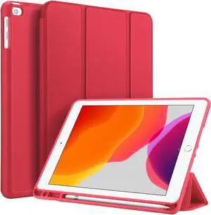 iPad 10.2 2019 Case Slim Smart Case Cover for iPad 7th Generation 10.2 inch 2019 with Built-in Apple Pencil Holder Auto Sleep Wake Lightweight Smart Stand Soft TPU Protective Back Cover