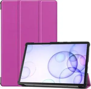 Werleo Slim Case for Samsung Galaxy Tab S6 10.5 inch 2019 Model SM-T860 Wi-Fi / SM-T865 LTE / SM-T867 Verizon - Supports S Pen Wireless Charging - Ultra Thin Tri-Fold Stand Cover Auto Sleep Wake