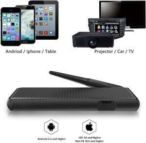 Wireless Display Dongle Support Wireless Wired 2in1 Display Receiver for TV Projector 1080P HDMI Miracast Dongle Streaming Media Player Compatible for Android iOS Smartphone Tablet iPhone iPad Laptop