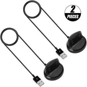 for Gear Fit 2 Charger / Gear Fit 2 Pro Charger (2-Pack) Replacement Charging Dock Cradle for Samsung Gear Fit 2 R360 / Gear Fit 2 Pro R365 Smart Watch
