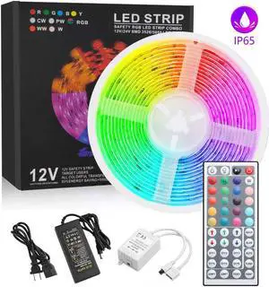 WERLEO LED Strip Lights with Remote 300 LEDs 16.4FT Light Stripe with RGB 5050 LED 16 Color Changing and 4 Modes Dimmable Led Stripe Lights 12V Stripe Light for Indoor and Outdoor Decoration