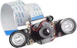 Raspberry Pi 4B Camera Module 5MP 1080p OV5647 Automatically Switching Between Day Vision and Night Vision Webcam Lens with LED Light for Raspberry Pi 3 B+ Pi 2 A / B / B+ and Raspberry Pi 3