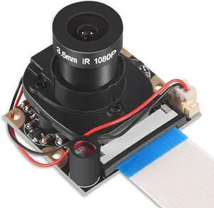 Raspberry Pi 4 B 3 B+ Camera Module Automatic IR-Cut Switching Day/Night Vision Video Module Adjustable Focus 5MP OV5647 Sensor 1080p HD Webcam for Raspberry Pi 2/3 Model B Model A A+