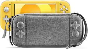 Ultra Slim Case for Nintendo Switch Lite Original Patent Protective Portable Carrying Case Travel Storage Hard Shell with 8 Game Cartridges and Military Level Protection Gray
