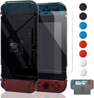 Dockable Case for Nintendo Switch Protective Accessories Cover Case for Nintendo Switch and Nintendo Switch Joy-Con Controller with a Tempered Glass Screen Protector