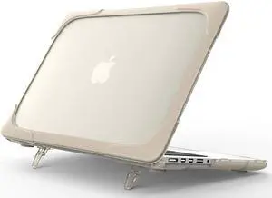 MacBook Air 13 Inch Case 2019 2018 A1932 Heavy Duty Slim Hard Shell Protective Cover with Fold Kickstand for Apple MacBook Air 13 Retina with Touch ID