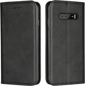 Galaxy S10 Plus Wallet Premium Leather Folio Case with Kickstand Card Slots Magnetic Closure Flip Notebook Cover TPU Interior Case Compatible with Galaxy S10 Plus