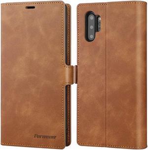 Galaxy Note 10 Plus Wallet Case Premium Leather Note 10+ Plus Folio Flip Case with Kickstand Card Holder Slots Shockproof Protective Cover for Samsung Galaxy Note 10 Plus 6.8 inch