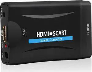 1080P HDMI To Scart Converter Audio Video Adapter Scaler with USB Cable