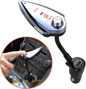 Bluetooth FM Transmitter Wireless Radio Adapter Hands-Free Car Kit 5V 2.1A USB Car charger Mp3 Player with LED  Display USB memory Port TF Card Support