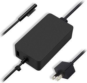 15V 2.58A 44W Charger for Micro-soft Surface Laptop Surface Pro X Pro 7 Pro 6 Pro 5 Pro 4 Surface Pro 3 Surface Go Book AC Adapter 1800 Power Supply Cord with 5V USB Charging Port and Power Cord
