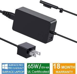 65W 15V 4A Surface Book AC Adapter Charger for Microsoft Surface Pro 3 Pro 4 Pro 5 Pro 6 Pro 7 Surface Go Surface Laptop with Power Cord